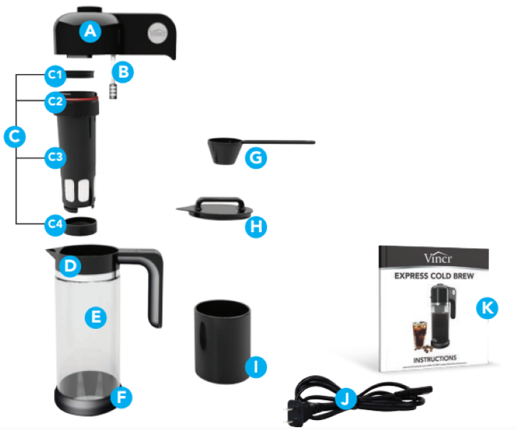 Vinci Express Cold Brew Instructions Manual 1