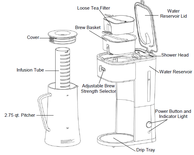 West Bend L5738 Iced Tea Maker with Infusion Tube-1
