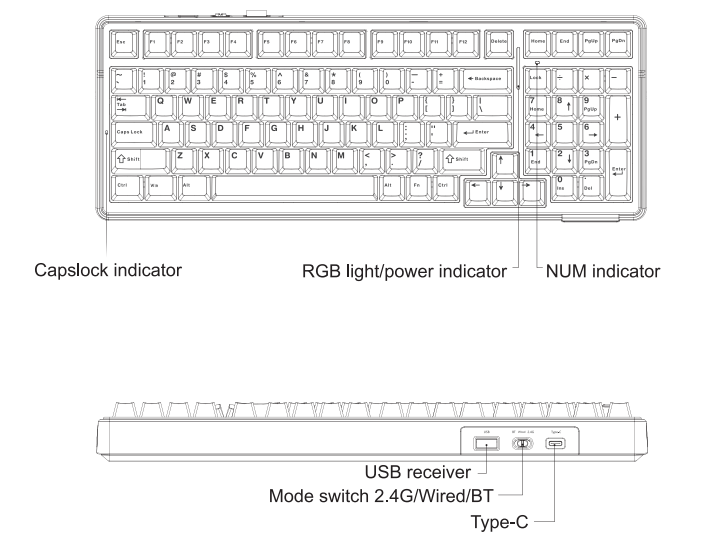 AULA F99 Wireless Mechanical Gaming Keyboard User Manual 1