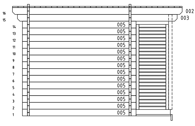 Bsaunas APL55-1 Halden-S 40 Log Sauna-19