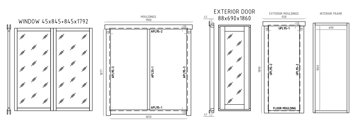 Bsaunas APL55-1 Halden-S 40 Log Sauna-33
