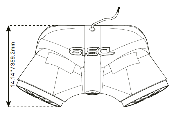 DS18 JSD8 Hydro NXL-8BK Double Jet Ski Rear Sound Bar-2