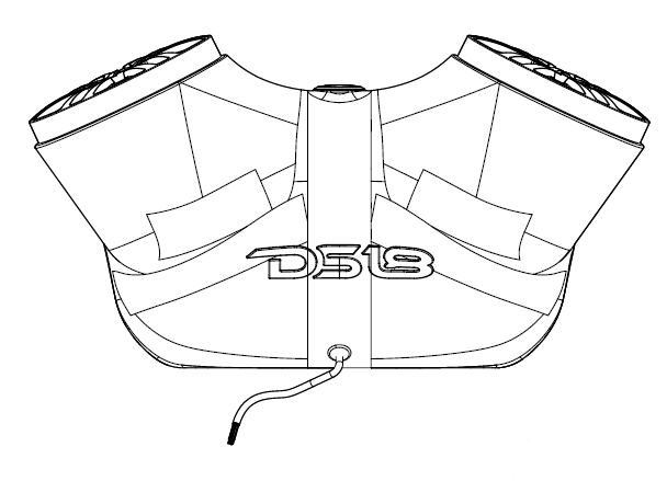 DS18 JSD8 Hydro NXL-8BK Double Jet Ski Rear Sound Bar-3