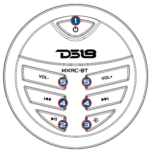 DS18 MXRC-BT Weather-Resistant Marine Receiver-3
