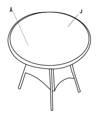 Dellonda DG65 Rattan Outdoor Dining-Bistro Table-4