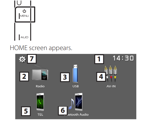 Kenwood DMX129BT Monitor Receiver User Guide 7