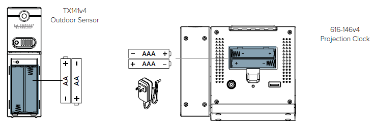 La Crosse 616-146v4 Atomic Projection Alarm Clock-1