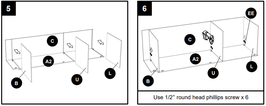 Lovmor U309624-E Pantry Tall Storage Cabinet Instructions 12