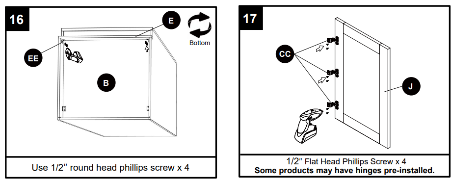 Lovmor U309624-E Pantry Tall Storage Cabinet Instructions 18