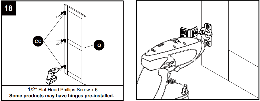 Lovmor U309624-E Pantry Tall Storage Cabinet Instructions 19
