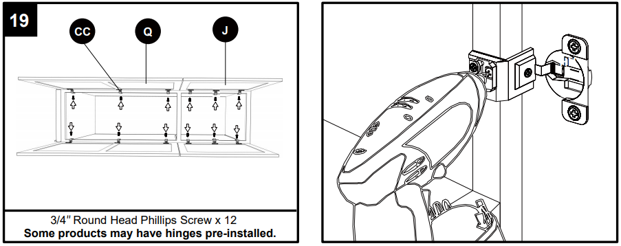 Lovmor U309624-E Pantry Tall Storage Cabinet Instructions 20