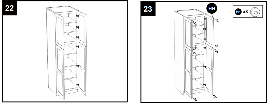 Lovmor U309624-E Pantry Tall Storage Cabinet Instructions 23
