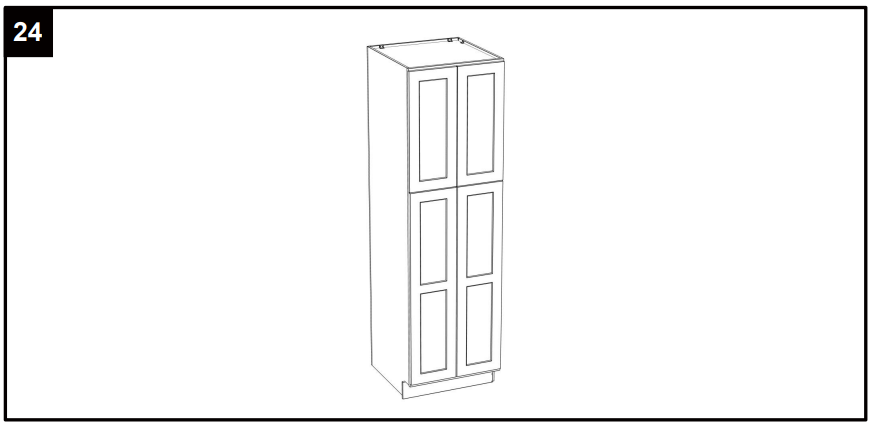 Lovmor U309624-E Pantry Tall Storage Cabinet Instructions 24