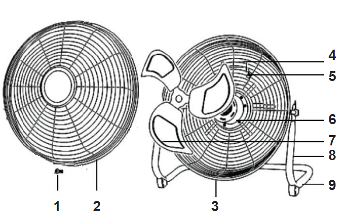 Raider RD-F2 Stage Stainless Steel 50cm Fan-1