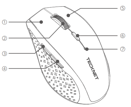 Tecknet M002 Wireless Mouse-2