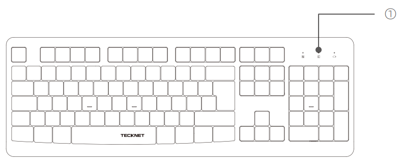Tecknet TK-KM003 Wireless Keyboard and Mouse Combo-2