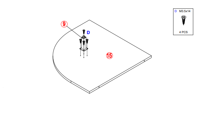 Tribesigns HOGA-F1594 L-Shaped Computer Executive Desk User Manual 6