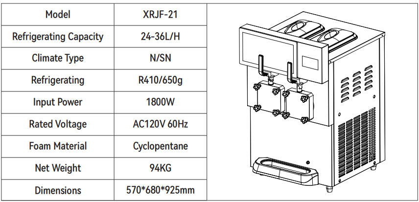 VEVOR XRJF-21 Double Bowl Commercial Slushy Machine Instructions Manual 5