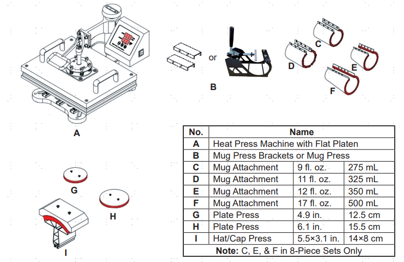 Vivohome 5-in-1 Clamshell Digital Heat Press Machine User Manual 2