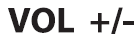 vol +- sign