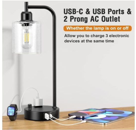‎Innqoo ‎2-1 Industrial Rotary Table Lamps User Manual 4