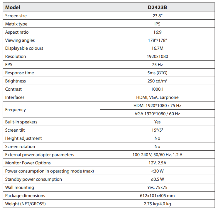 2E D2423B LCD Monitor-18