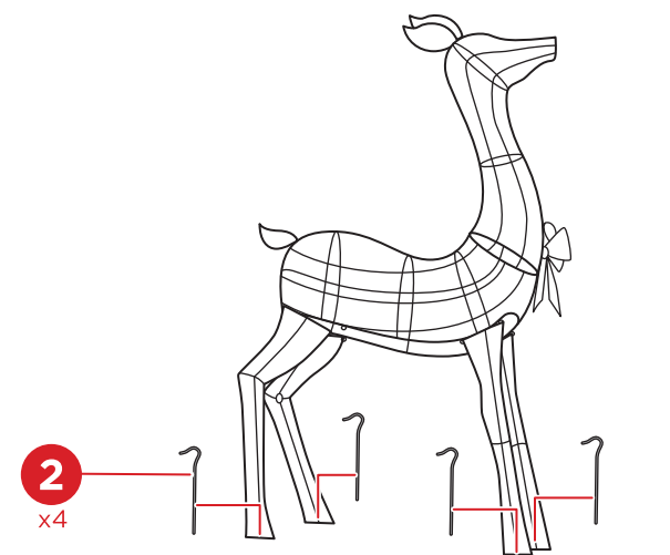 BCP SKY5826 3-Piece Lighted Christmas Deer Set-9