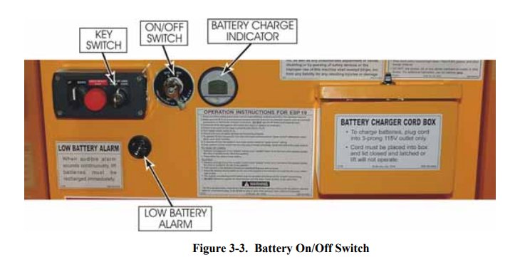 Bil-Jax ESP-19 Electric Man-Lift Aerial User Manual Bil-Jax ESP-19 Electric Man-Lift Aerial User Manual 4