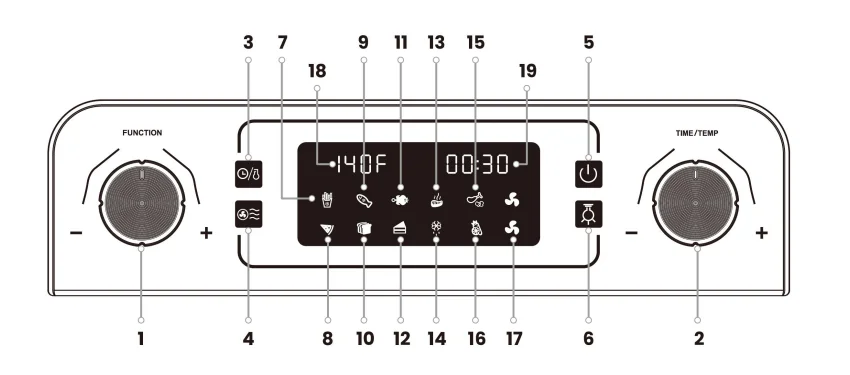 Deco Chef DGTQAIRGUN 1700W 24QT Toaster Oven Air Fryer Instruction Manual 2