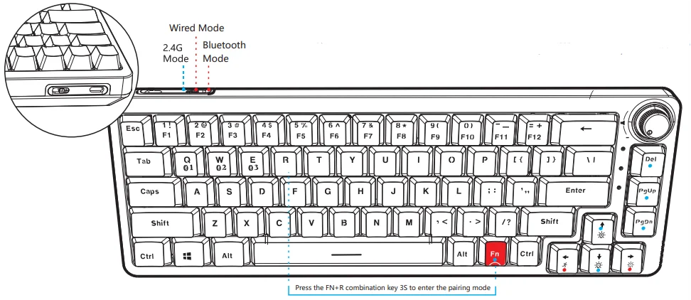 GamaKay LK67 RGB Modular DIY Mechanical Keyboard-4