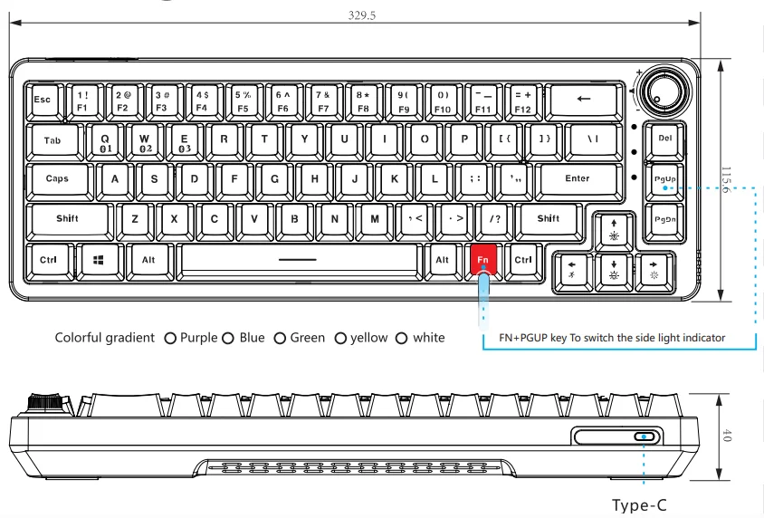 GamaKay LK67 RGB Modular DIY Mechanical Keyboard-9