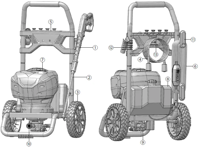 Greenworks GPW-2300 PSI Pressure Washer-1