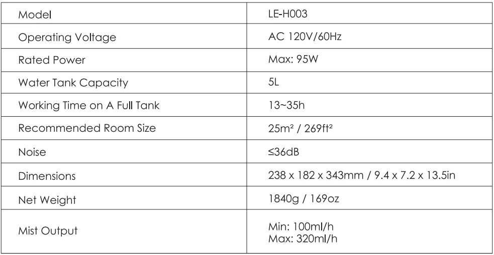 Grelife JDJSQ0002AGL 5L Ultrasonic Warm and Cool Mist Humidifier User Manual Grelife JDJSQ0002AGL 5L Ultrasonic Warm and Cool Mist Humidifier-11