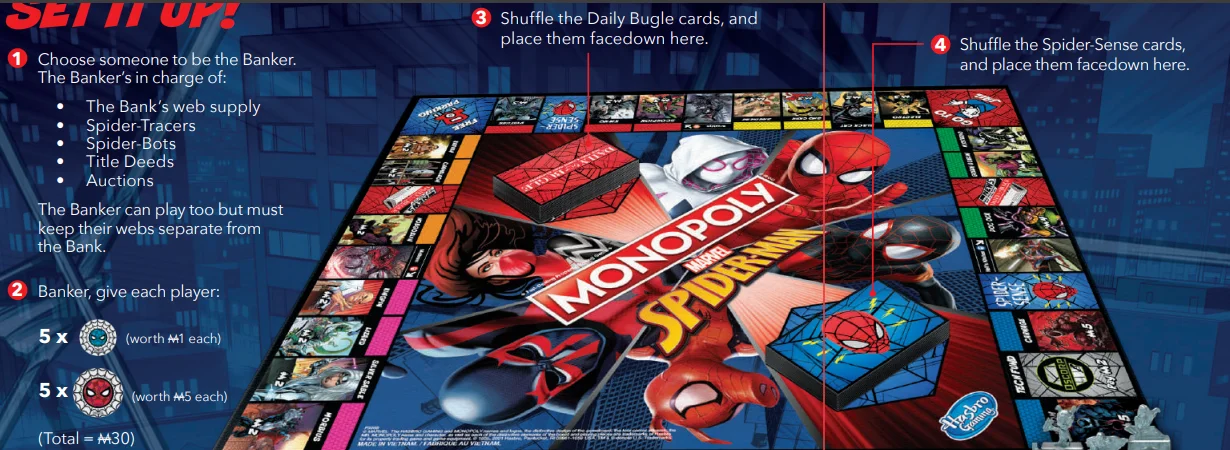 Hasbro Monopoly Marvel Spider Man Board Game User Guide 6