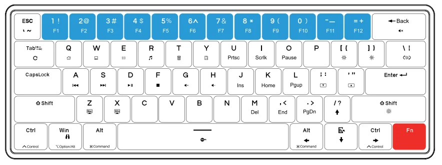 Kemove Dierya DK61SE Wired 60 Mechanical Keyboard-1