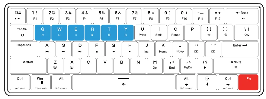 Kemove Dierya DK61SE Wired 60 Mechanical Keyboard-2
