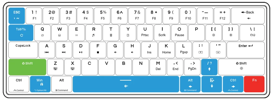 Kemove Dierya DK61SE Wired 60 Mechanical Keyboard-4