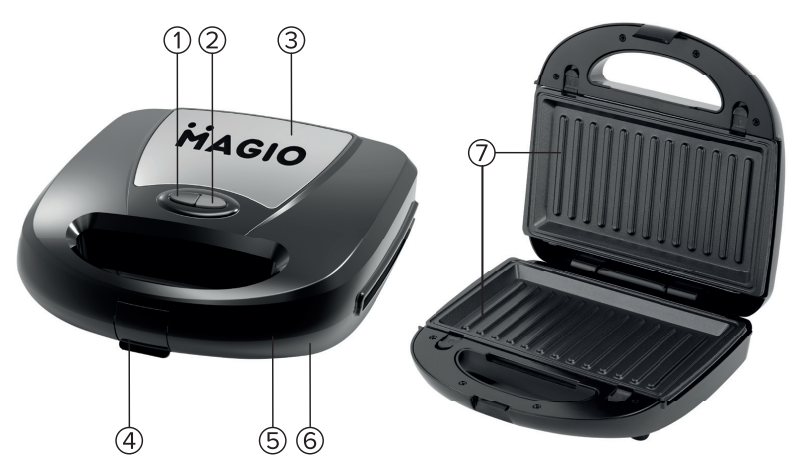 Magio MG-379 Multimaker 4-in-1 Sandwich Maker User Manual Magio MG-379 Multimaker 4-in-1 Sandwich Maker-1