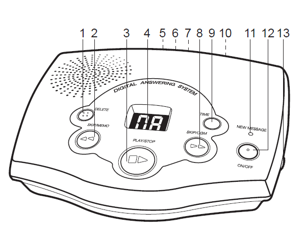 Memorex MPH2089 Digital Answering Machine-1