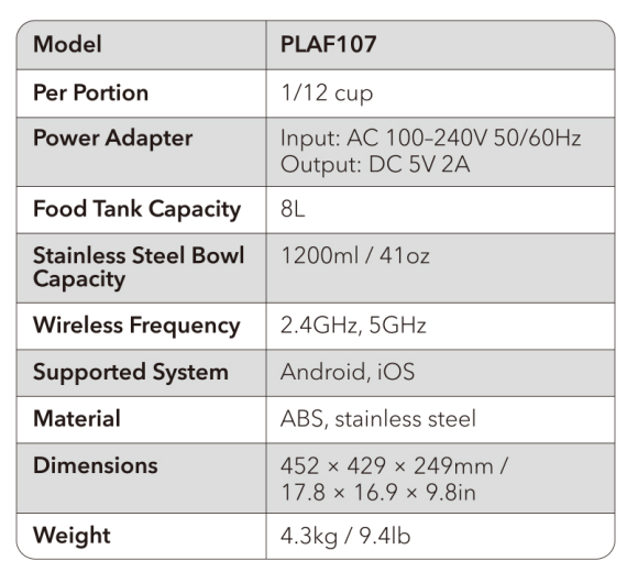 Petlibro PLAF107 Space Automatic Smart Pet Feeder-20