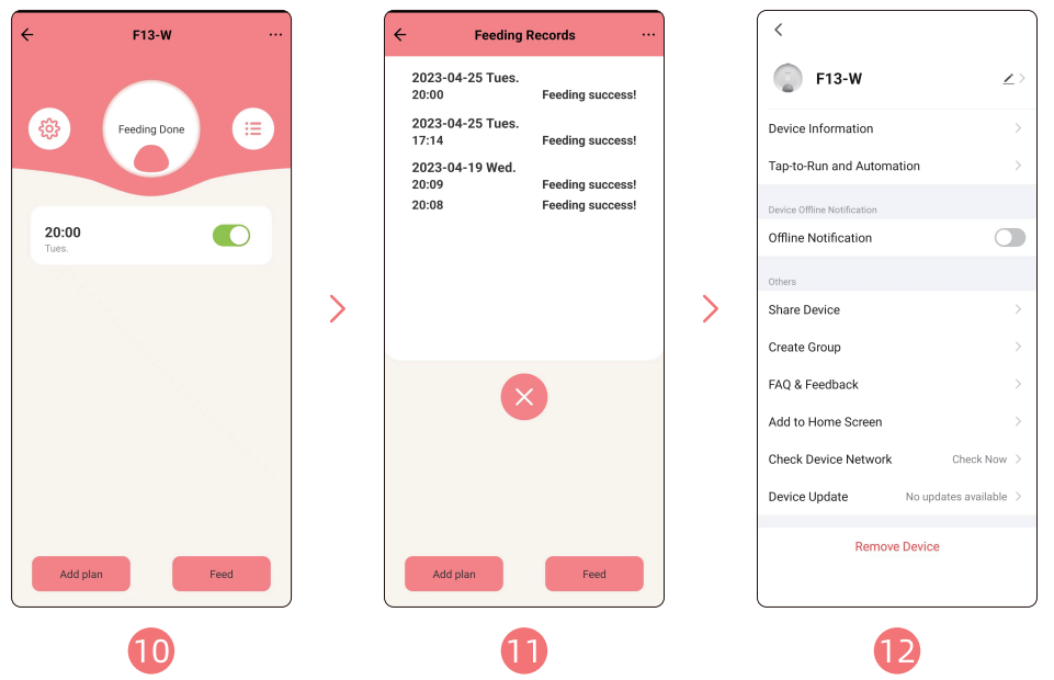 Petwant F13-W 6-Meal Smart Wifi Pet Feeder-12