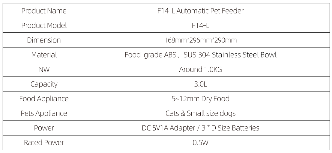 Petwant F14-L Automatic Pet Feeder-17