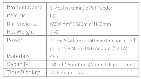 Petwant F6 Six-Meals Automatic Pet Feeder- 4