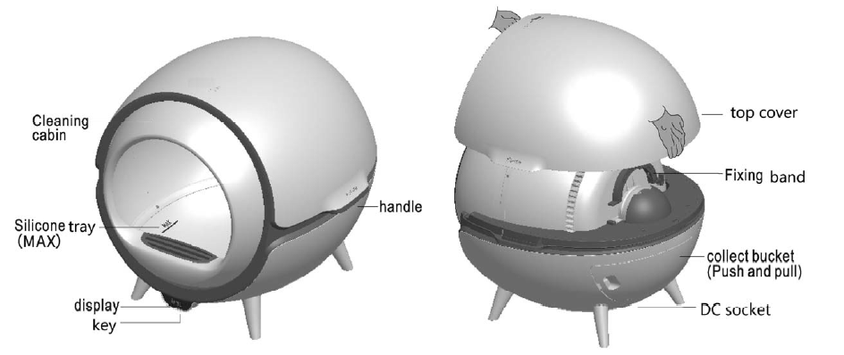 Petwant HIP-C101 Smart Cat Litter Box-1