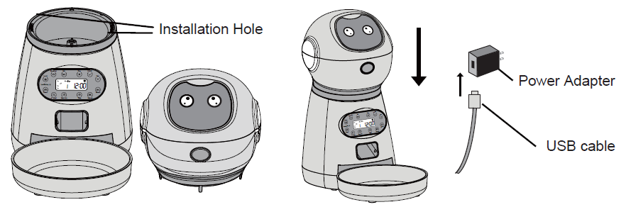 Petwant PF-1211 Robot Automatic Smart Pet Feeder-2