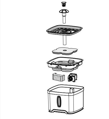 Petwant PW-107 Stainless Steel Pet Water Fountain 1