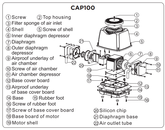 PondMAX CAP100 Air Pump-6