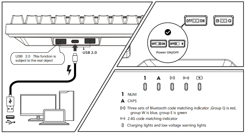 Royal Kludge RK100 Mechanical Wireless Keyboard User Manual Royal Kludge RK100 Mechanical Wireless Keyboard- 2