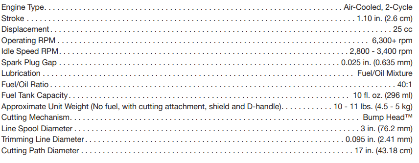 Troy-Bilt TB32 EC Straight Shaft String Trimmer User Manual Troy-Bilt TB32 EC Straight Shaft String Trimmer User Manual 24