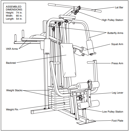 Weider 8530 Universal Home Gym User Manual 1
